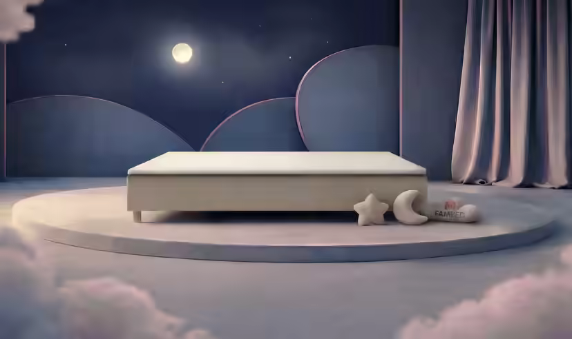Letto familiare FAMBED in beige, 280 × 210 cm, senza testiera