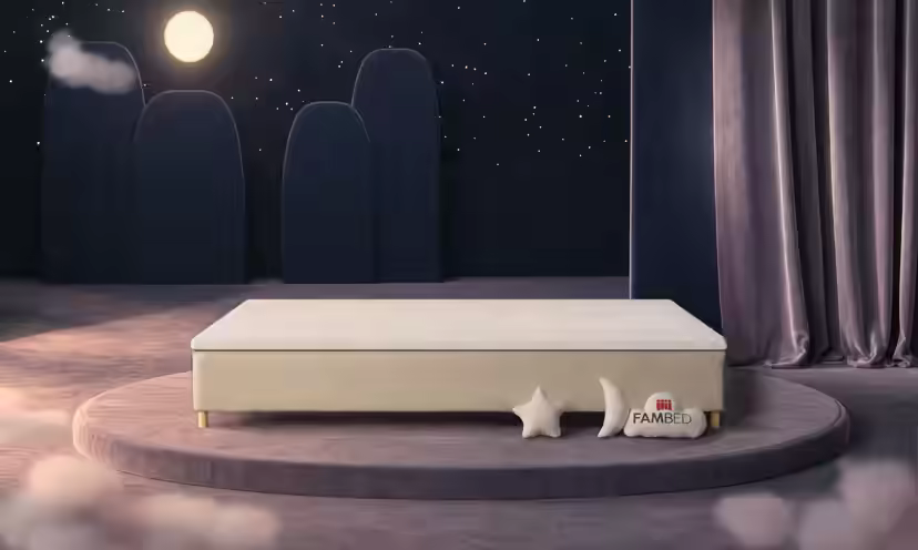 Letto familiare FAMBED in beige, 320 × 200 cm, senza testiera