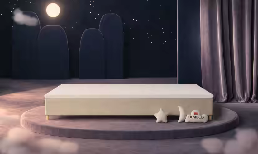 Letto familiare FAMBED in beige, 360 × 200 cm, senza testiera